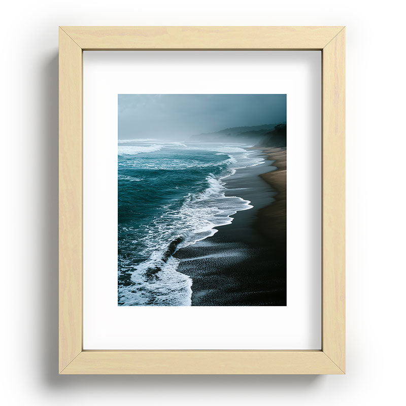 Misty Shoreline - Moody Ocean Photography Print Framed Art Print Gallery Image 70