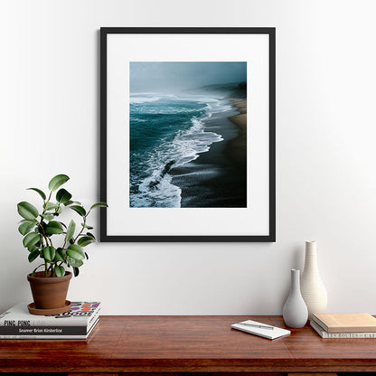 Misty Shoreline - Moody Ocean Photography Print Framed Art Print Gallery Image 35