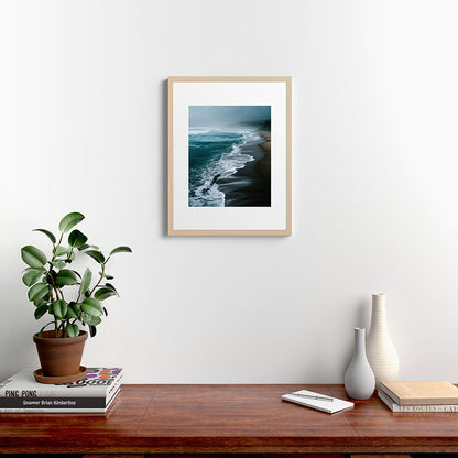 Misty Shoreline - Moody Ocean Photography Print Framed Art Print Gallery Image 19