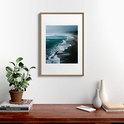 Misty Shoreline - Moody Ocean Photography Print Framed Art Print Gallery Image 13