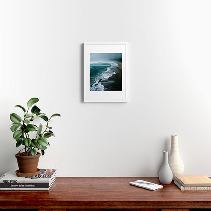 Misty Shoreline - Moody Ocean Photography Print Framed Art Print Gallery Image 24