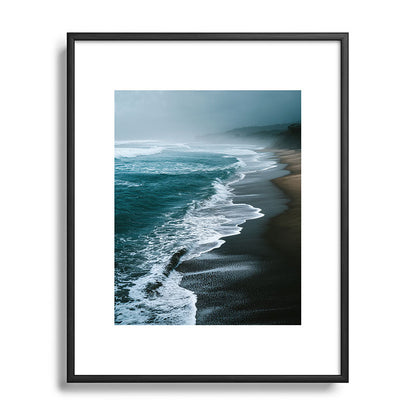 Misty Shoreline - Moody Ocean Photography Print Framed Art Print Gallery Image 81