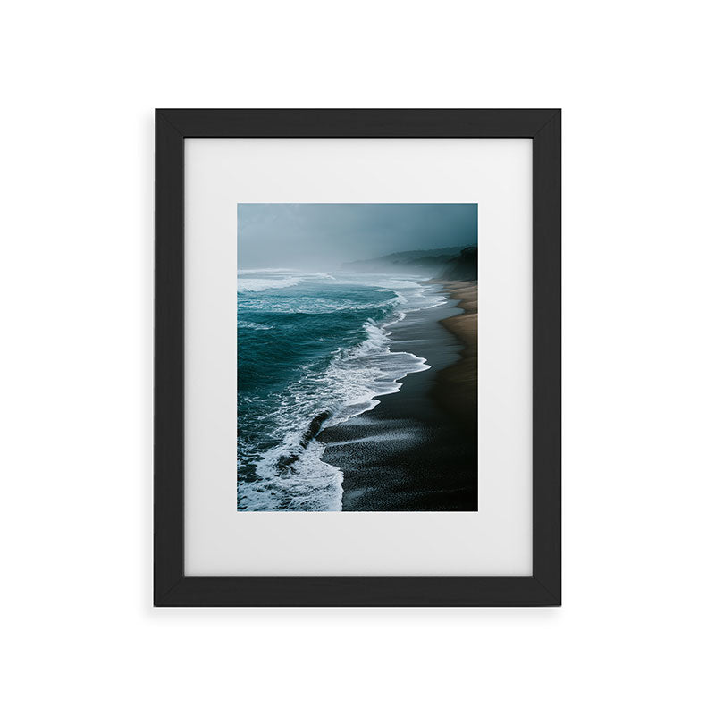 Misty Shoreline - Moody Ocean Photography Print Framed Art Print Gallery Image 32