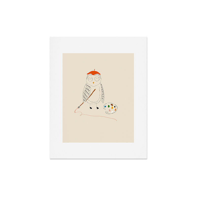 Artist Owl Art Print Gallery Image 4