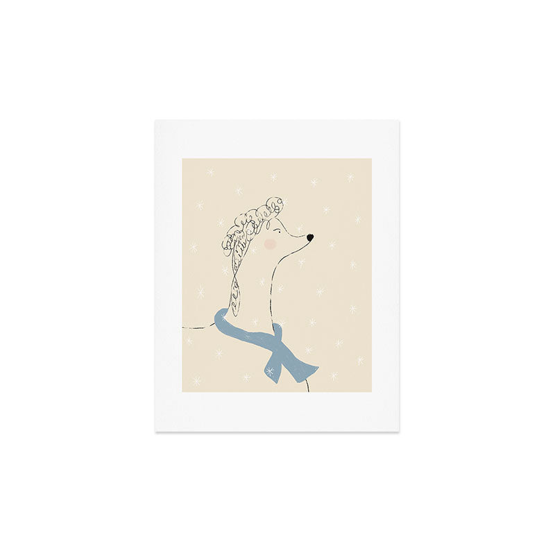 Winter Poodle Art Print Gallery Image 3