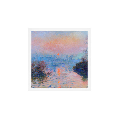 Claude Monet Sunset on the Seine at Lavacourt, Winter (High Res & Color Restored) Art Print Gallery Image 2