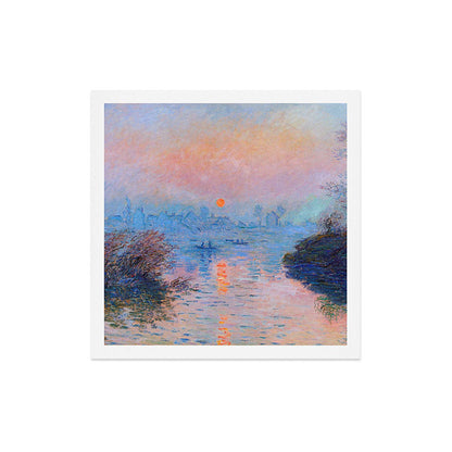 Claude Monet Sunset on the Seine at Lavacourt, Winter (High Res & Color Restored) Art Print Gallery Image 5