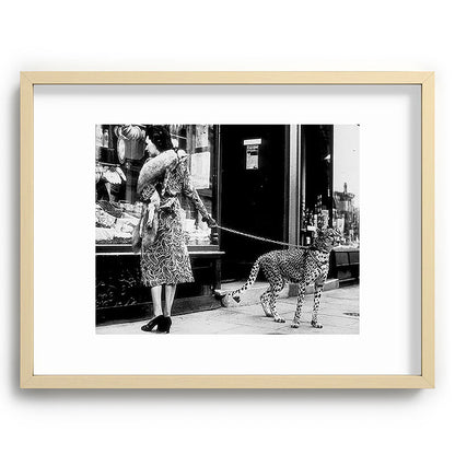 Woman Walking Pet Cheetah in London, 1939 Framed Art Print Gallery Image 73