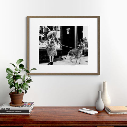Woman Walking Pet Cheetah in London, 1939 Framed Art Print Gallery Image 42