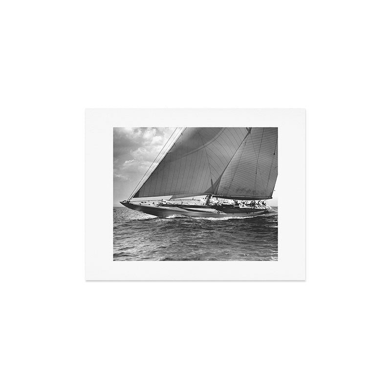 12-meter Sailing Yacht America's Cup Races nautical black and white photograph Art Print Gallery Image 3