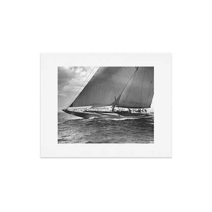 12-meter Sailing Yacht America's Cup Races nautical black and white photograph Art Print Gallery Image 4