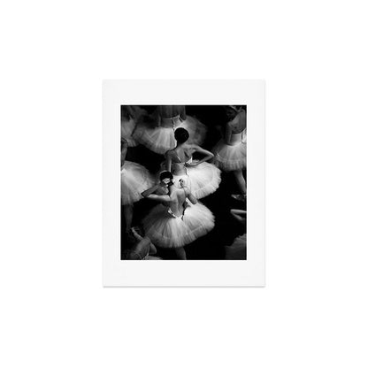 Ballerinas getting ready for the big performance black and white photograph - photographs Art Print Gallery Image 3