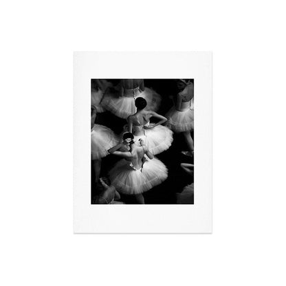 Ballerinas getting ready for the big performance black and white photograph - photographs Art Print Gallery Image 6