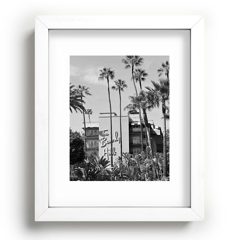 Beverly Hills Hotel, California black and white photograph / black and white photography Framed Art Print Gallery Image 104