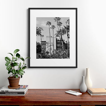 Beverly Hills Hotel, California black and white photograph / black and white photography Framed Art Print Gallery Image 9