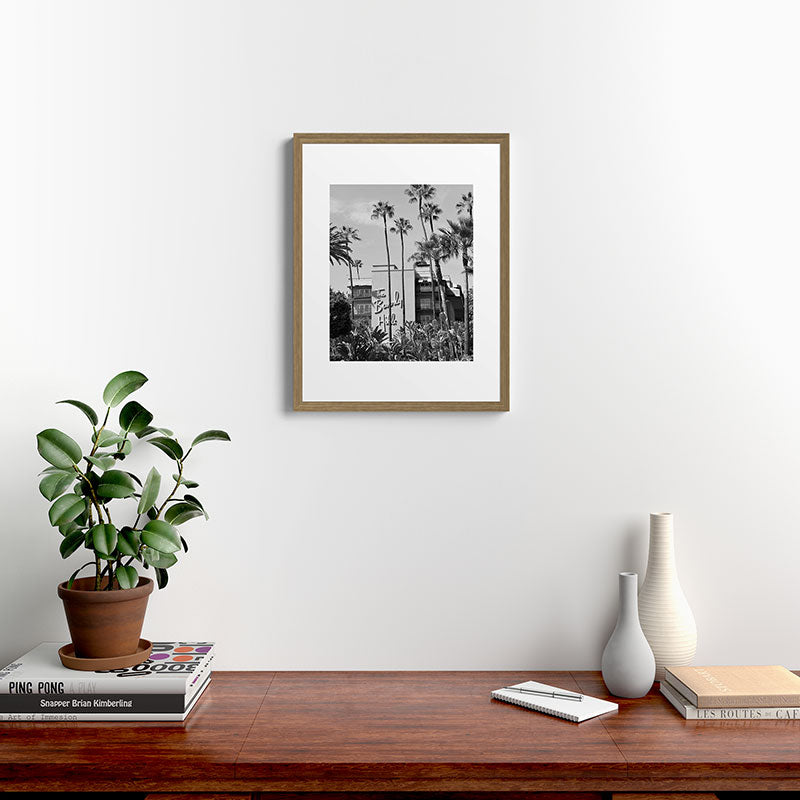 Beverly Hills Hotel, California black and white photograph / black and white photography Framed Art Print Gallery Image 16