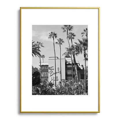 Beverly Hills Hotel, California black and white photograph / black and white photography Framed Art Print Gallery Image 124