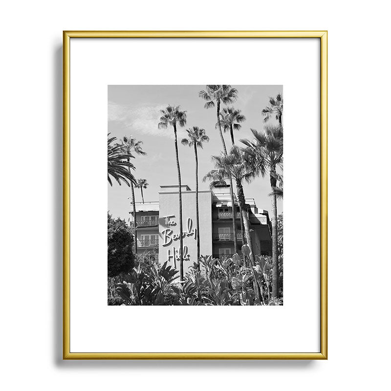 Beverly Hills Hotel, California black and white photograph / black and white photography Framed Art Print Gallery Image 120
