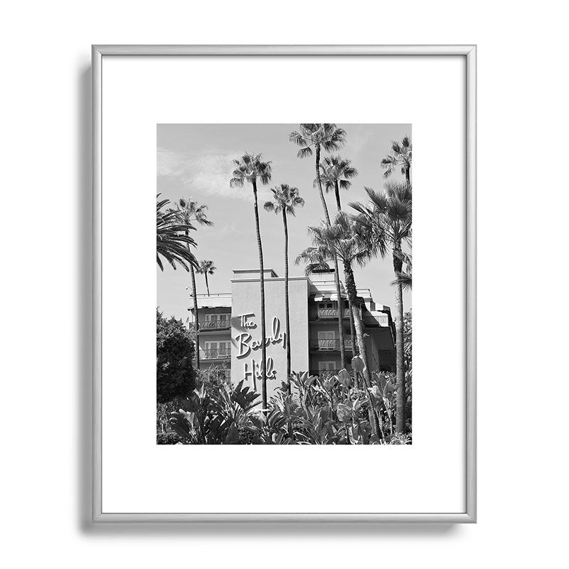Beverly Hills Hotel, California black and white photograph / black and white photography Framed Art Print Gallery Image 129