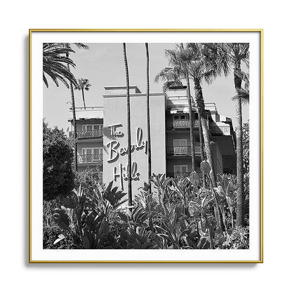 Beverly Hills Hotel, California black and white photograph / black and white photography Framed Art Print Gallery Image 136