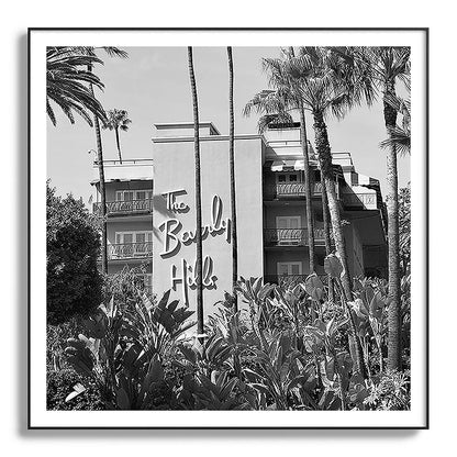 Beverly Hills Hotel, California black and white photograph / black and white photography Framed Art Print Gallery Image 130