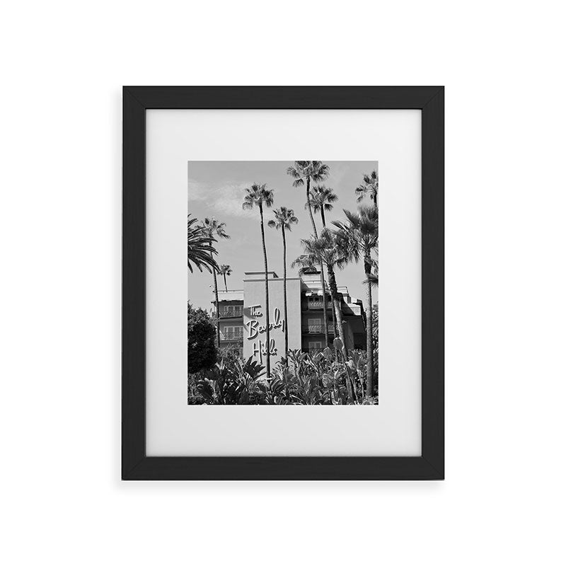 Beverly Hills Hotel, California black and white photograph / black and white photography Framed Art Print Gallery Image 40