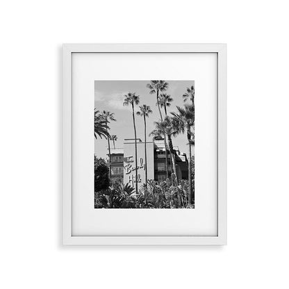 Beverly Hills Hotel, California black and white photograph / black and white photography Framed Art Print Gallery Image 34
