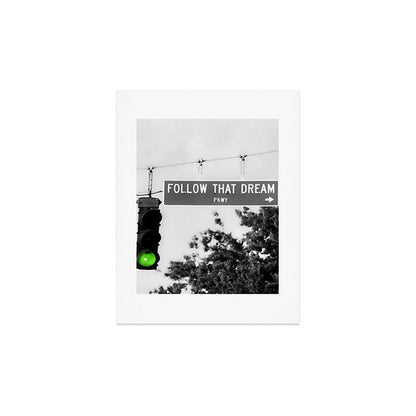 Follow That Dream Parkway black and white inspirational photograph / art photography Art Print Gallery Image 4