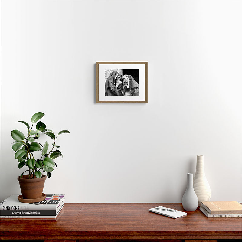 Nuns smoking black and white photograph - photography - photographs portrait for home and wall decor Framed Art Print Gallery Image 12