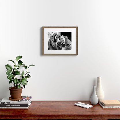 Nuns smoking black and white photograph - photography - photographs portrait for home and wall decor Framed Art Print Gallery Image 15