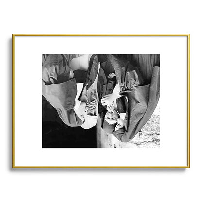 Nuns smoking black and white photograph - photography - photographs portrait for home and wall decor Framed Art Print Gallery Image 124