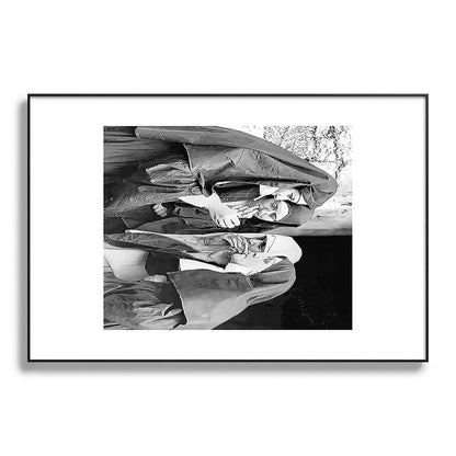 Nuns smoking black and white photograph - photography - photographs portrait for home and wall decor Framed Art Print Gallery Image 117