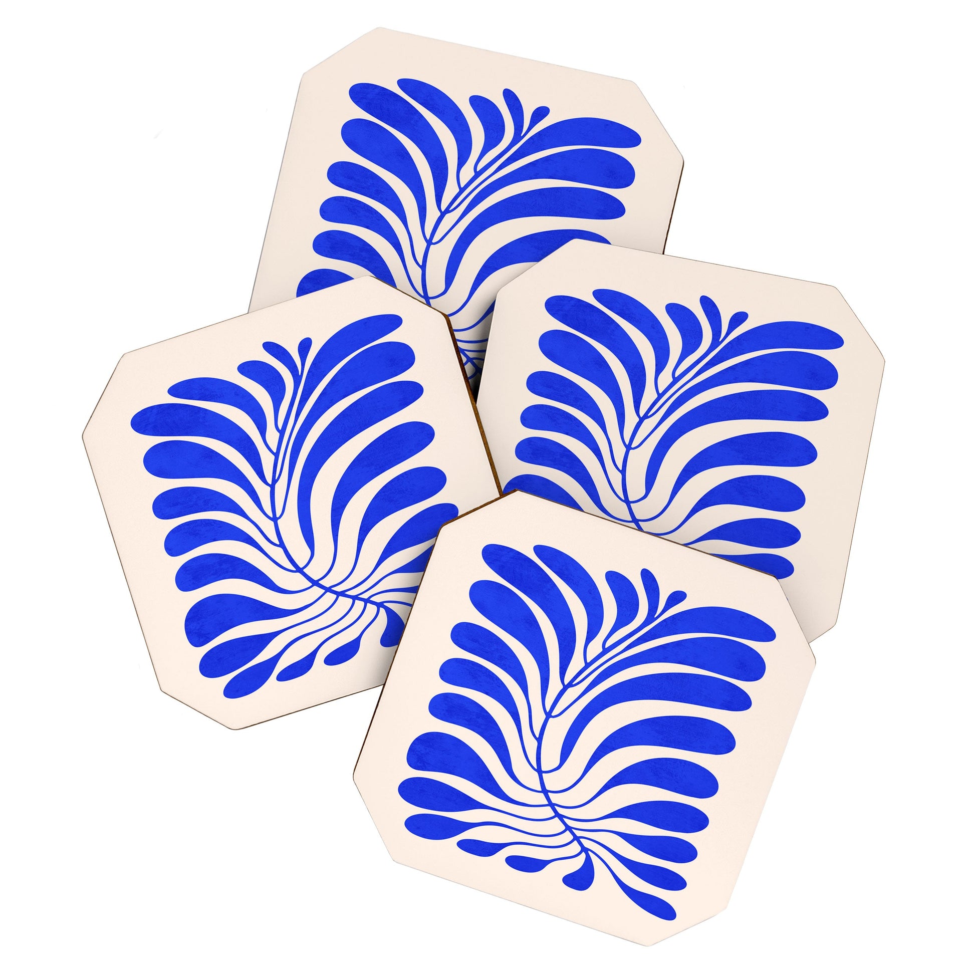 Electrik Blue Ferns: Matisse Edition Coaster Gallery Image 1