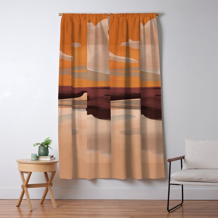 Abstract Art Landscape 70 Window Curtain Gallery Image 1