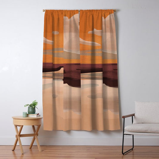 Abstract Art Landscape 70 Window Curtain Gallery Image 1