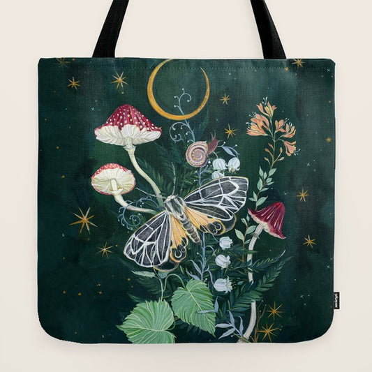 Mushroom night moth Tote Bag Gallery Image 2