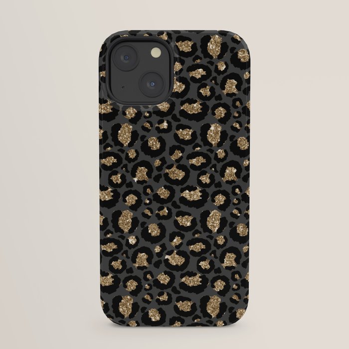 Black Gold Leopard Print Pattern iPhone Case Gallery Image 29