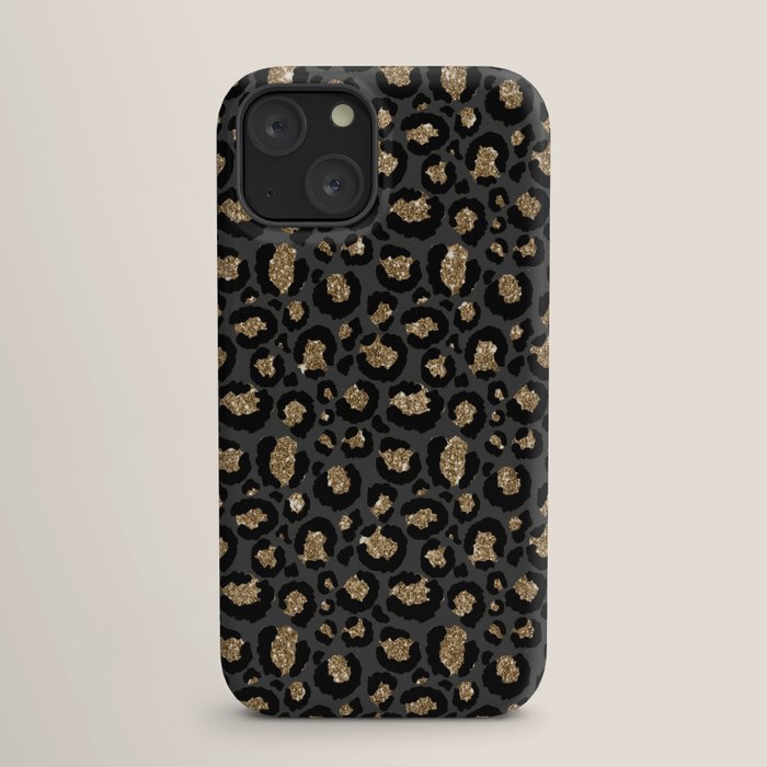 Black Gold Leopard Print Pattern iPhone Case Gallery Image 17
