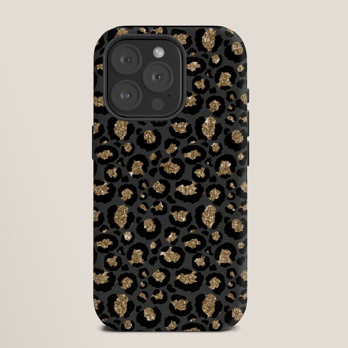 Black Gold Leopard Print Pattern iPhone Case Gallery Image 11