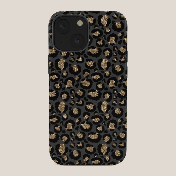Black Gold Leopard Print Pattern iPhone Case Gallery Image 34