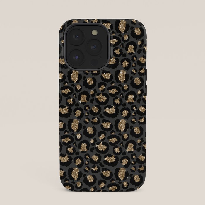 Black Gold Leopard Print Pattern iPhone Case Gallery Image 35