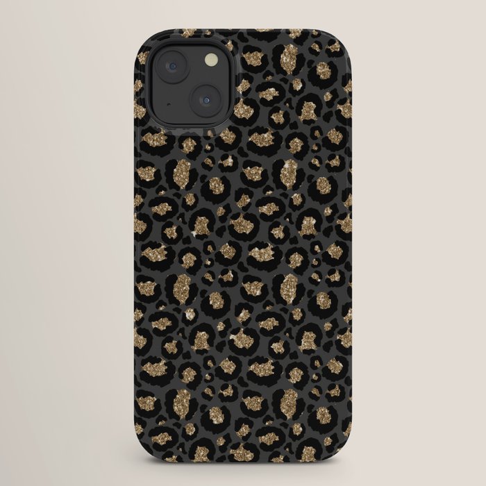 Black Gold Leopard Print Pattern iPhone Case Gallery Image 26
