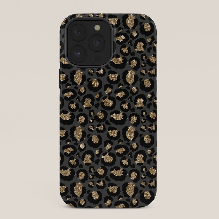 Black Gold Leopard Print Pattern iPhone Case Gallery Image 36