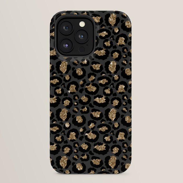 Black Gold Leopard Print Pattern iPhone Case Gallery Image 32