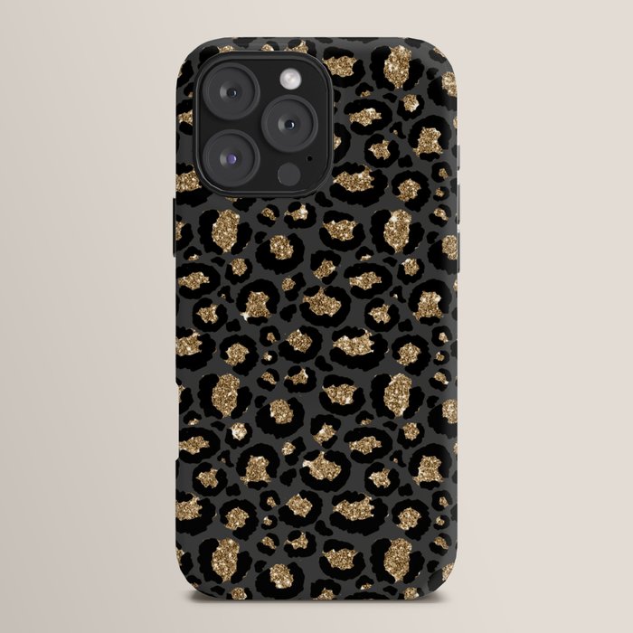 Black Gold Leopard Print Pattern iPhone Case Gallery Image 16