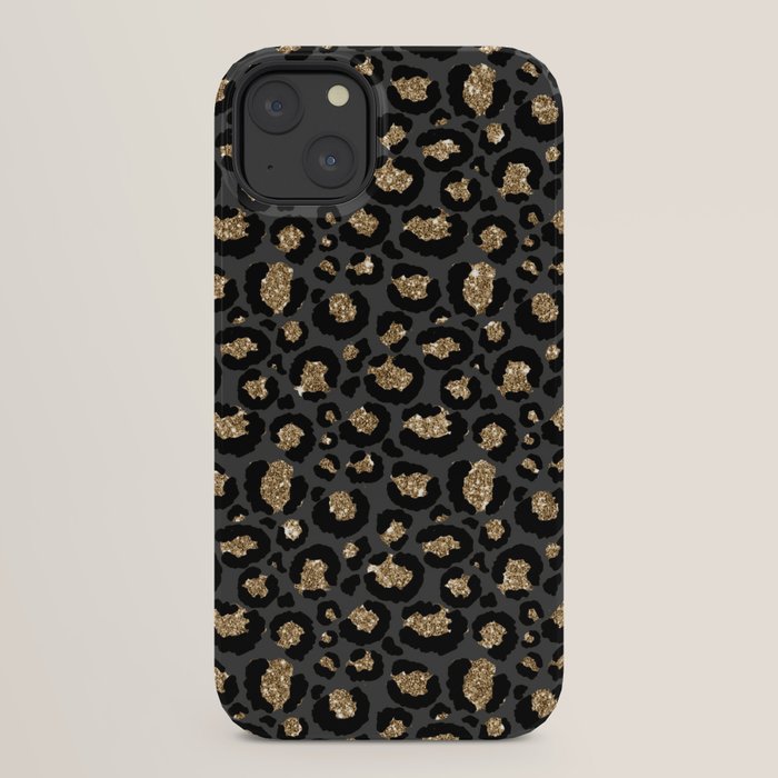 Black Gold Leopard Print Pattern iPhone Case Gallery Image 30