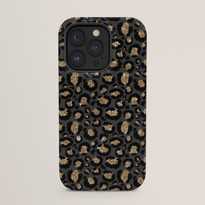 Black Gold Leopard Print Pattern iPhone Case Gallery Image 23