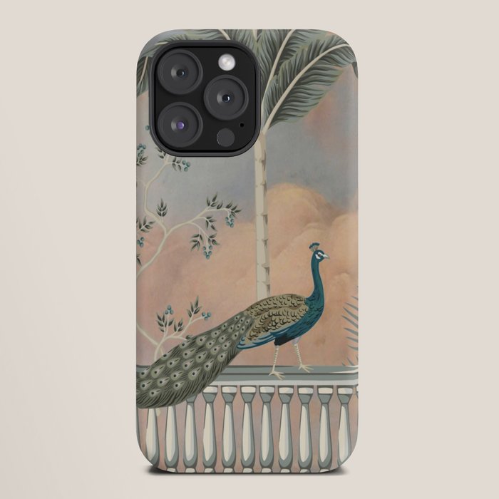 Chinoiserie Palatial Peacock Garden Peach Cloud Sky iPhone Case Gallery Image 20
