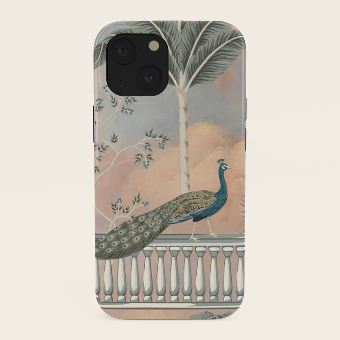 Chinoiserie Palatial Peacock Garden Peach Cloud Sky iPhone Case Gallery Image 38