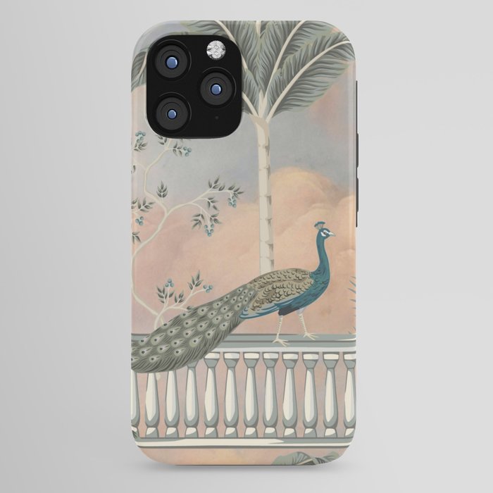 Chinoiserie Palatial Peacock Garden Peach Cloud Sky iPhone Case Gallery Image 44